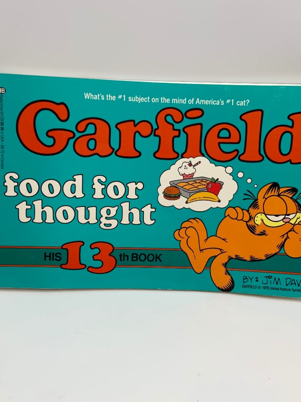 Vintage 1987 Garfield Food For Thought Jim Davis Retro Comic Book